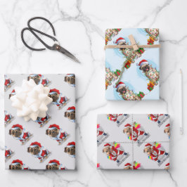Weihnachtspapierblätter Geschenkpapier Set