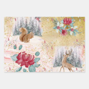 Weihnachtspapierbögen Geschenkpapier Set