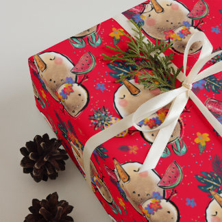 Weihnachtspapiere für tropische Feiertage Geschenkpapier Set