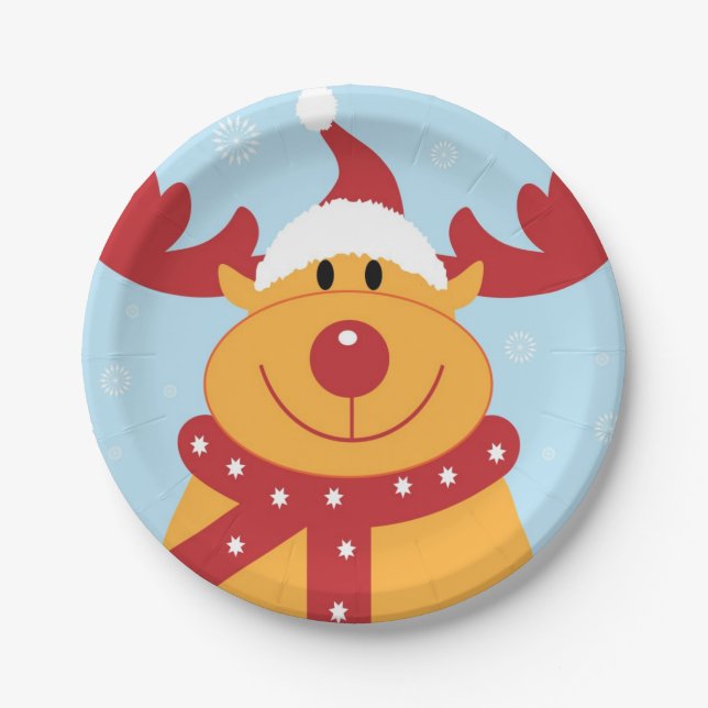 Weihnachtspapierplatte Pappteller (Vorderseite)