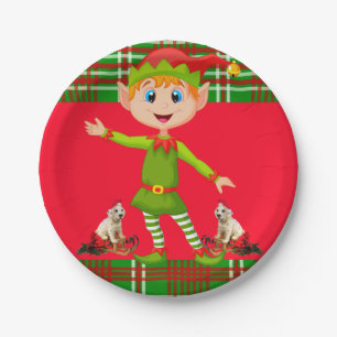 Weihnachtspapierteller, Elf Pappteller
