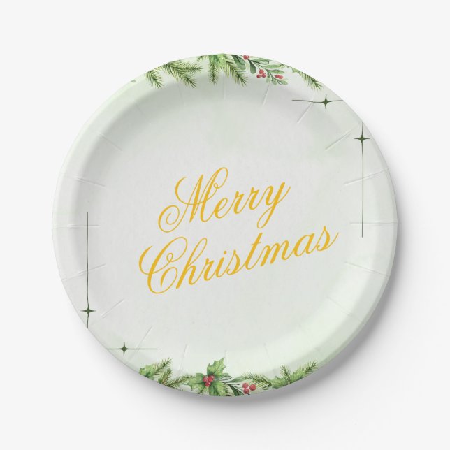 Weihnachtspapierteller – Festliche Feiertagsgeschi Pappteller (Vorderseite)