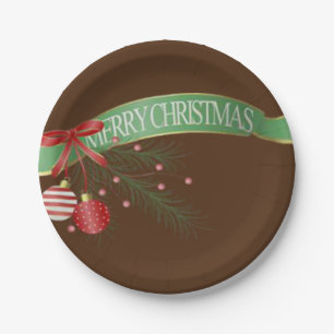 Weihnachtspapierteller, Frohe Weihnachten Pappteller