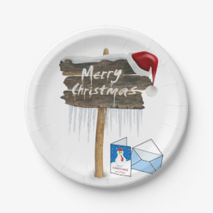 Weihnachtspapierteller, Frohe Weihnachten Pappteller