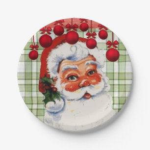 Weihnachtspapierteller, Santa Pappteller