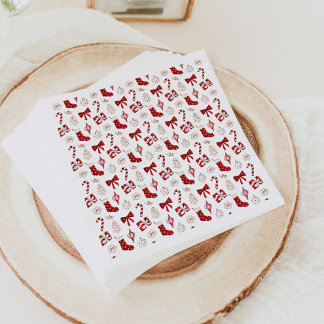 Weihnachtspapiertücher Festliche Tücher Roter Boge Serviette