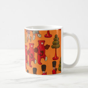 Weihnachtsparade mit Vintage-Spielzeug 1907 Puck-M Kaffeetasse