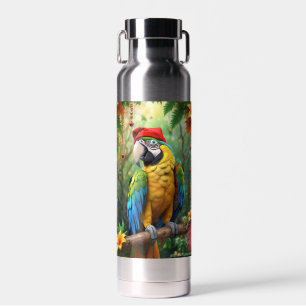 Weihnachtsparrot als Weihnachtsmann-76349 Trinkflasche