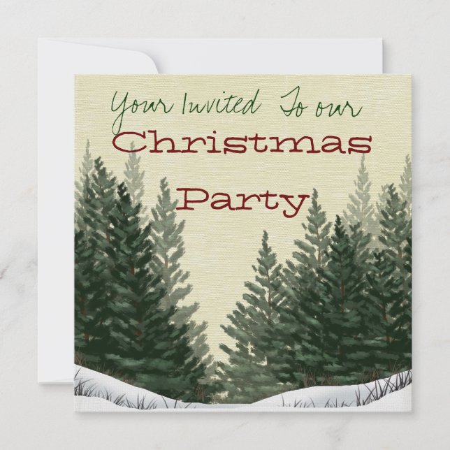 WeihnachtsParty Einladung (Vorderseite)