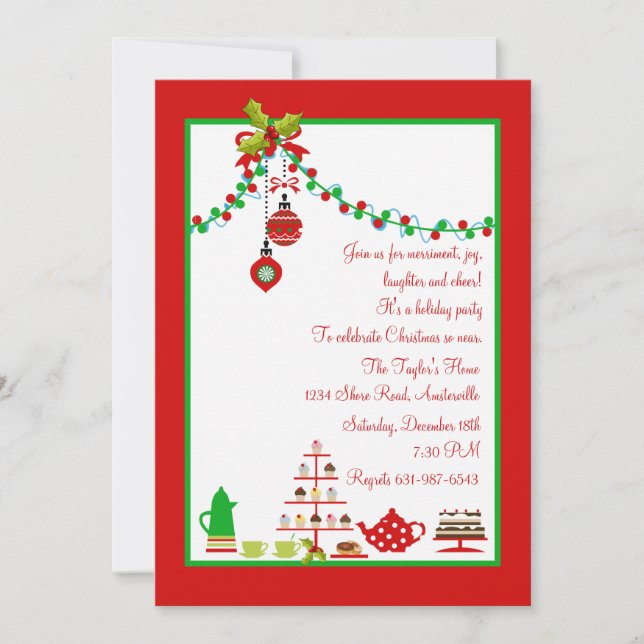 WeihnachtsParty Einladung (Vorderseite)