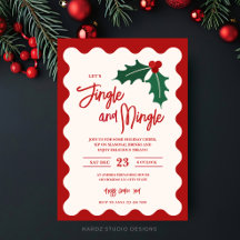 Weihnachtsparty-Einladung 'Festive Jingle Mingle'