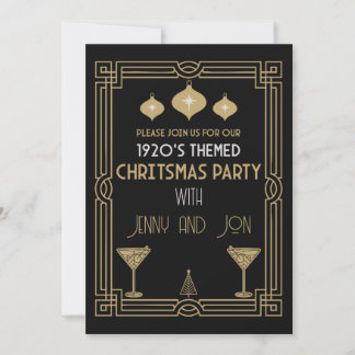 WEIHNACHTSPARTY IM STIL DER 1920ER JAHRE EINLADUNG