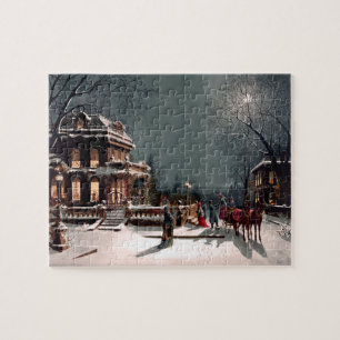 Weihnachtsparty-Rätsel im viktorianischen Stil Puzzle
