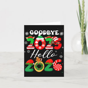 Weihnachtspassende Damen Abschied 2025 Hallo 2026 Karte