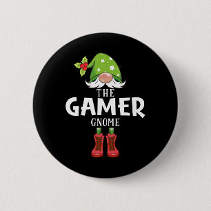 Weihnachtspassende Familie Der Gamer Gnom Button