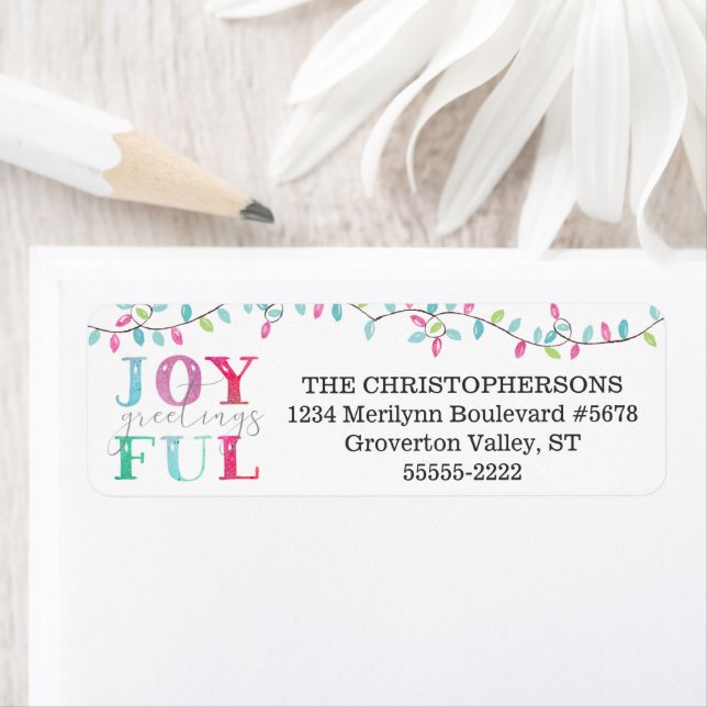 Weihnachtspastel JOYFUL GREETINGS String Lights (Insitu)