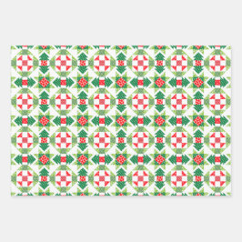 Weihnachtspatchwork-Quiltpapier-Set Geschenkpapier Set