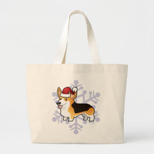 Weihnachtspembroke-WaliserCorgi Jumbo Stoffbeutel