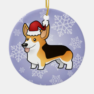 Weihnachtspembroke-WaliserCorgi Keramik Ornament