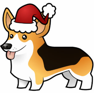 Weihnachtspembroke-Walisercorgi-Verzierung Fotoskulptur Ornament