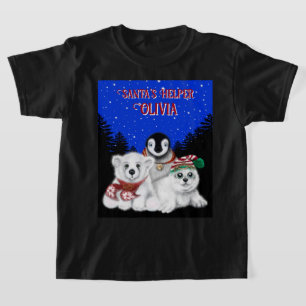 Weihnachtspenguin Eisbär-Siegel personalisieren T-Shirt