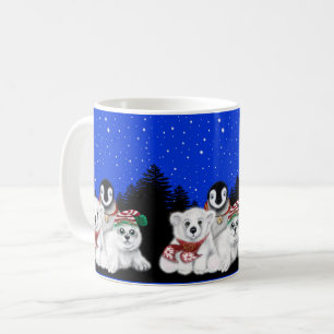 Weihnachtspenguin Eisbärenjunge Siegel Kaffeetasse