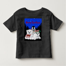 Weihnachtspenguin Eisbärenjunge Siegel Kleinkind T-shirt
