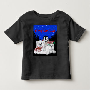 Weihnachtspenguin Eisbärenjunge Siegel Kleinkind T-shirt
