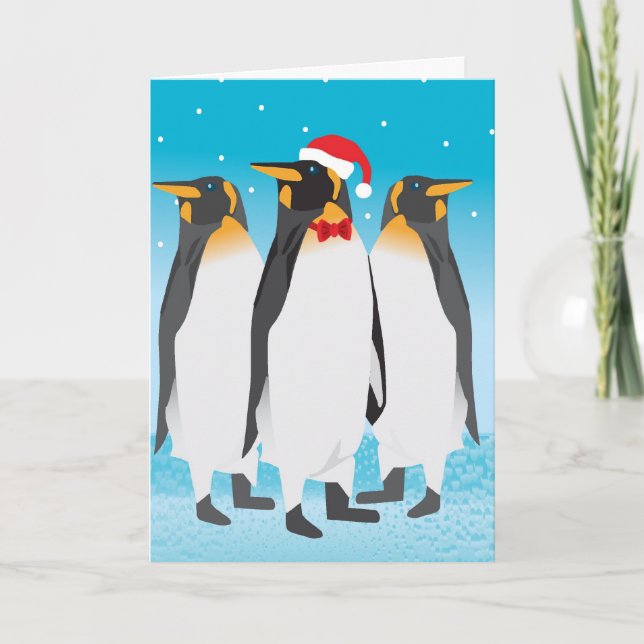 WeihnachtsPenguin Feiertagskarte (Vorderseite)