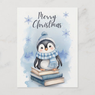 Weihnachtspenguin Feiertagspostkarte