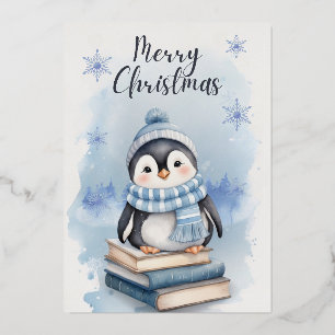 Weihnachtspenguin Folien Feiertagskarte