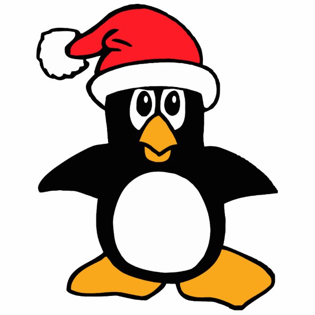 Weihnachtspenguin-Foto-Skulptur-Ausschnitte Freistehende Fotoskulptur (Vorne)