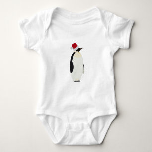 Weihnachtspenguin Funny Animal mit Weihnachtsmannm Baby Strampler