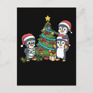 Weihnachtspenguin Geschenk Kinder Weihnachtsbaum P Postkarte