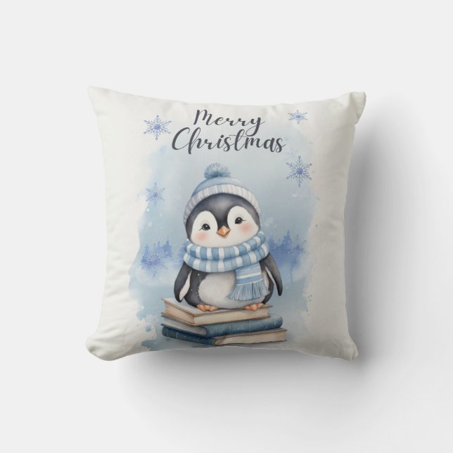 Weihnachtspenguin Kissen (Vorderseite)