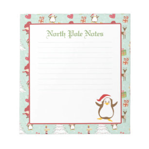 Weihnachtspenguin Linde Notepad Notizblock