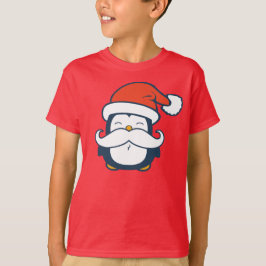 Weihnachtspenguin-Schnurrbart-Trend T-Shirt