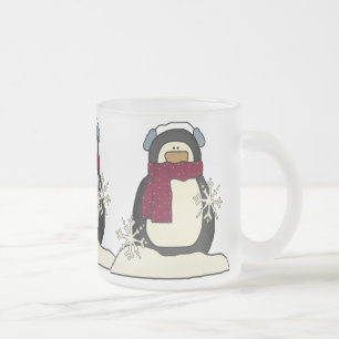 Weihnachtspenguin-Tasse Mattglastasse