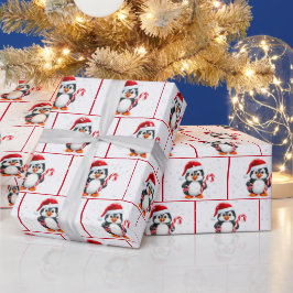 Weihnachtspenguine in Aquarellen Geschenkpapier