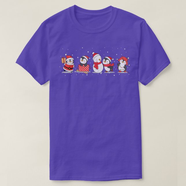 Weihnachtspenguins Frohe Weihnachten glücklich New T-Shirt (Design vorne)