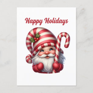 Weihnachtspepperminznome anpassbar feiertagspostkarte