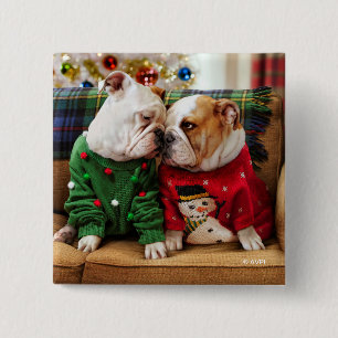 Weihnachtspersonal in den Süßen Button