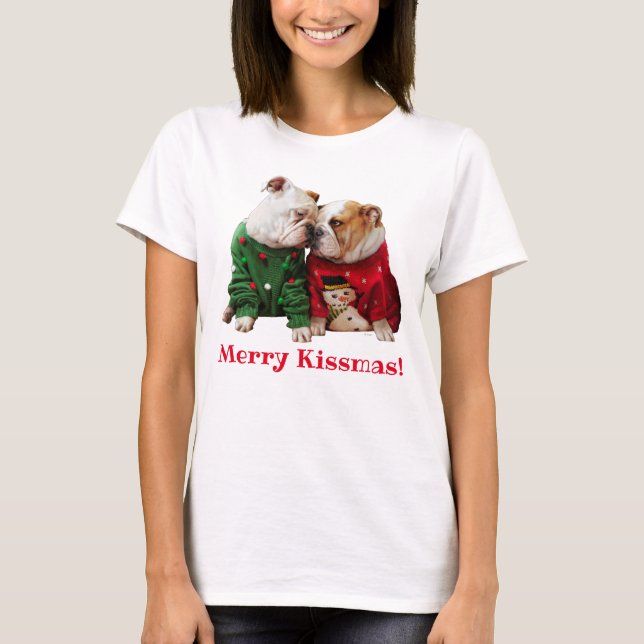 Weihnachtspersonal in den Süßen T-Shirt (Vorderseite)