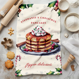 Weihnachtspfannkuchen Flippin' Lecker Personalisie Geschirrtuch