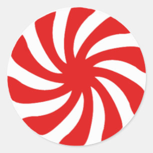 Weihnachtspfefferminz-Süßigkeitsstrudelaufkleber Runder Aufkleber