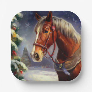 Weihnachtspferd 1 pappteller