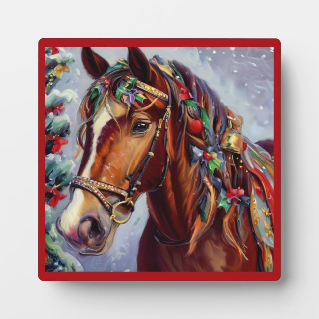 Weihnachtspferd 2 fotoplatte (Vorderseite)
