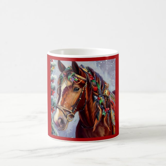 Weihnachtspferd 2 kaffeetasse (Mittel)