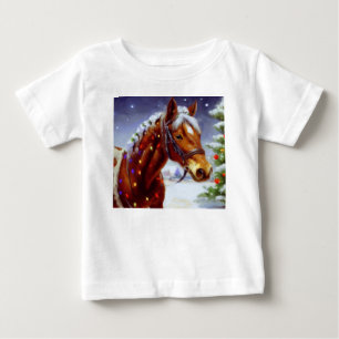 Weihnachtspferd 3 baby t-shirt