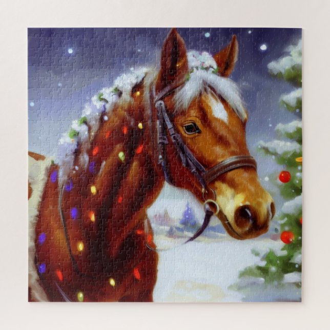 Weihnachtspferd (3) puzzle (Vertikal)
